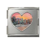 Jane s Winter Sunset -AveHurley ArtRevu.com- Mega Link Heart Italian Charm (18mm)