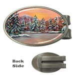 Jane s Winter Sunset -AveHurley ArtRevu.com- Money Clip (Oval)