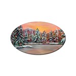 Jane s Winter Sunset -AveHurley ArtRevu.com- Sticker (Oval)