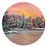 Jane s Winter Sunset -AveHurley ArtRevu.com- Magnet 5  (Round)