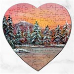 Jane s Winter Sunset -AveHurley ArtRevu.com- Jigsaw Puzzle (Heart)
