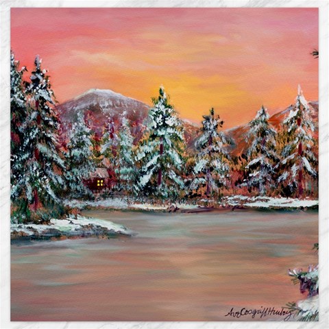Jane s Winter Sunset 19 x19.27  Canvas - 1