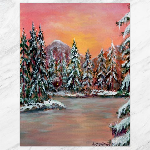Jane s Winter Sunset 17.8 x23.08  Canvas - 1