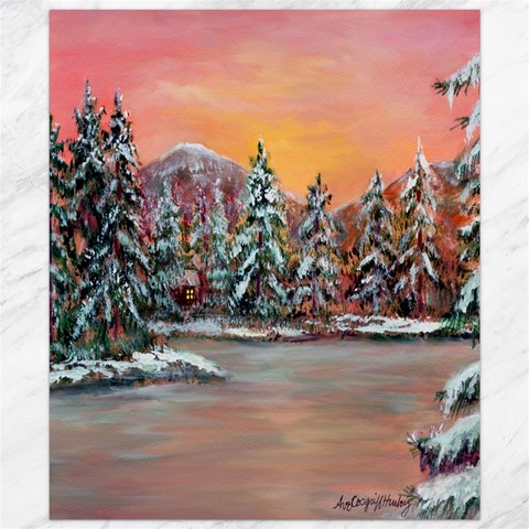 Jane s Winter Sunset 19.57 x23.15  Canvas - 1