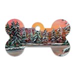Jane s Winter Sunset -AveHurley ArtRevu.com- Dog Tag Bone (One Side)