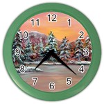 Jane s Winter Sunset -AveHurley ArtRevu.com- Color Wall Clock