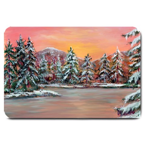 Jane s Winter Sunset 30 x20  Door Mat