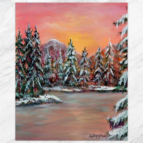 Jane s Winter Sunset 10.95 x13.48  Canvas - 1