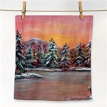 Jane s Winter Sunset -AveHurley ArtRevu.com- Face Towel