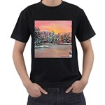 Jane s Winter Sunset -AveHurley ArtRevu.com- Men s T-Shirt (Black)