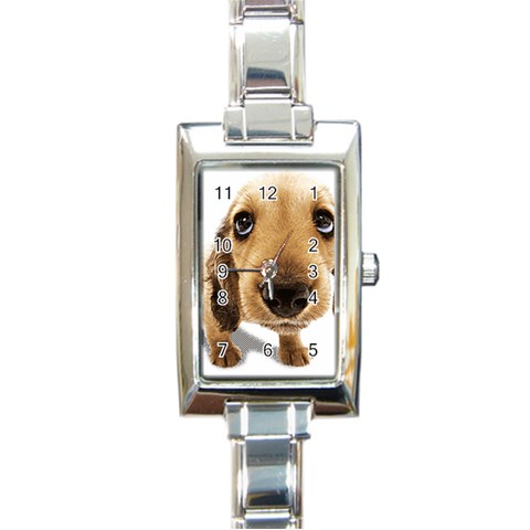 untitled Rectangular Italian Charm Watch from ArtsNow.com Front
