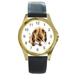 untitled Round Gold Metal Watch