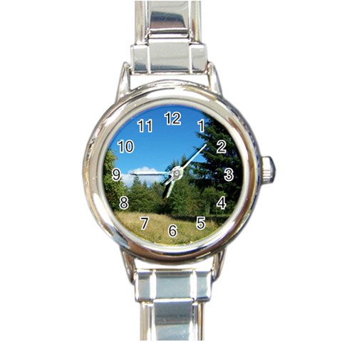 land2 Round Italian Charm Watch from ArtsNow.com Front