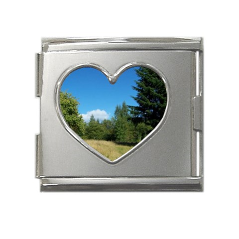 land2 Mega Link Heart Italian Charm (18mm) from ArtsNow.com Front