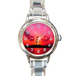 Sunset Round Italian Charm Watch