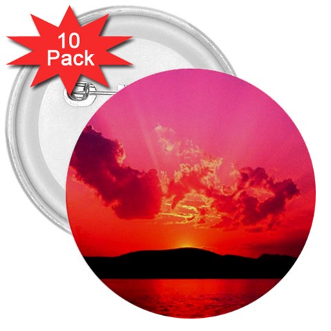 Sunset 3  Button (10 pack) from ArtsNow.com Front
