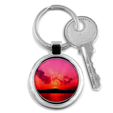 Sunset Key Chain (Round) from ArtsNow.com Front