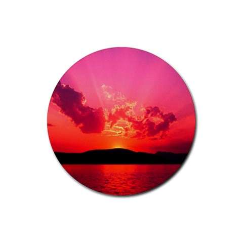 Sunset Rubber Coaster (Round) from ArtsNow.com Front