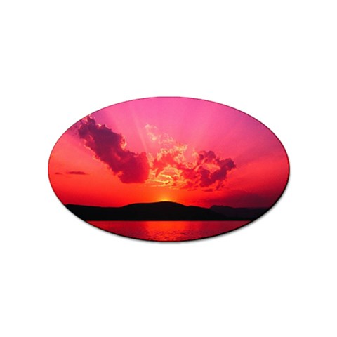 Sunset Sticker (Oval) from ArtsNow.com Front