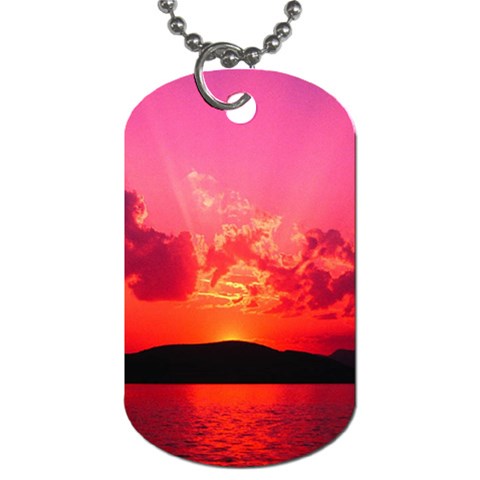 Sunset Dog Tag (One Side) from ArtsNow.com Front