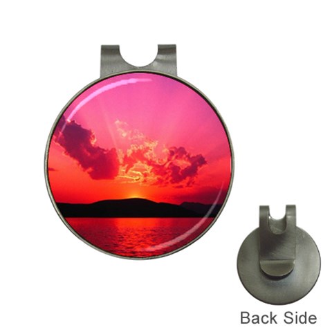 Sunset Golf Ball Marker Hat Clip from ArtsNow.com Front