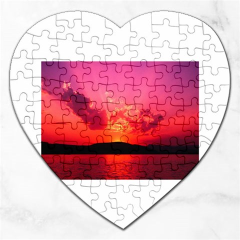 Sunset Jigsaw Puzzle (Heart) from ArtsNow.com Front
