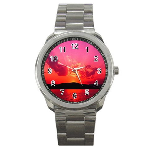 Sunset Sport Metal Watch from ArtsNow.com Front