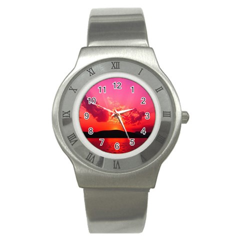 Sunset Stainless Steel Watch from ArtsNow.com Front