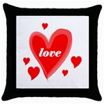 Love Throw Pillow Case (Black)