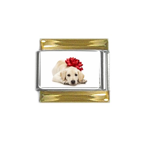 j0431254 Gold Trim Italian Charm (9mm) from ArtsNow.com Front