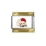 j0431254 Gold Trim Italian Charm (9mm)