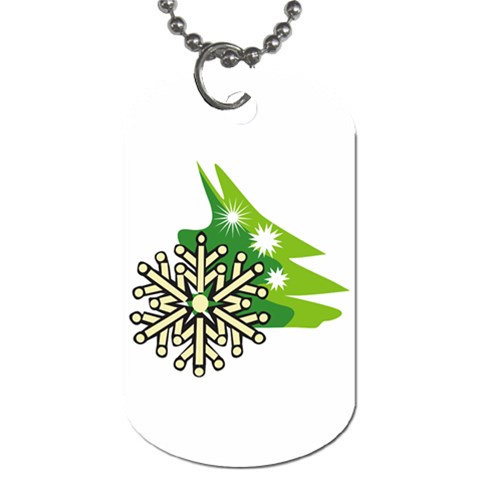 Winter Snowflake Dog Tag (One Side) from ArtsNow.com Front