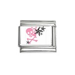 Pink Skull Stars Italian Charm (9mm)