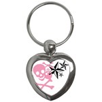 Pink Skull Stars Key Chain (Heart)