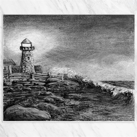 Frank Clark Lighthouse 10.95 x13.48  Canvas - 1