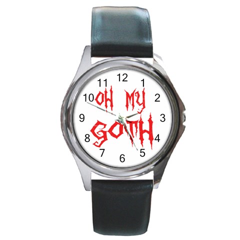 Oh My Goth Round Metal Watch from ArtsNow.com Front