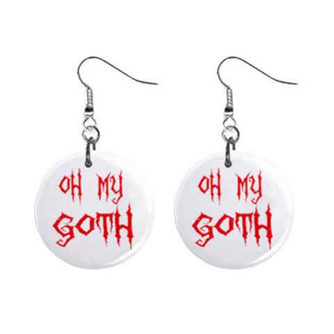 Oh My Goth 1  Button Earrings from ArtsNow.com Front