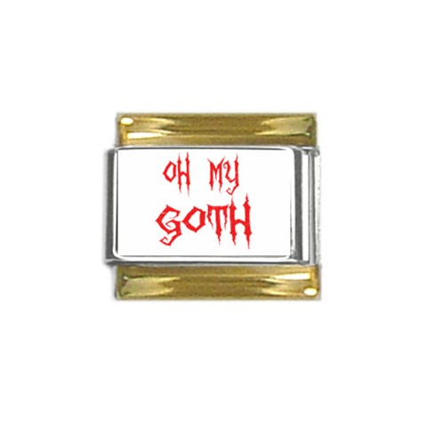 Oh My Goth Gold Trim Italian Charm (9mm) from ArtsNow.com Front
