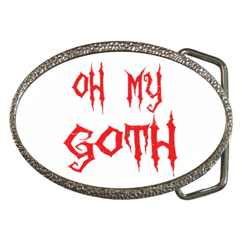 Oh My Goth Belt Buckle from ArtsNow.com Front