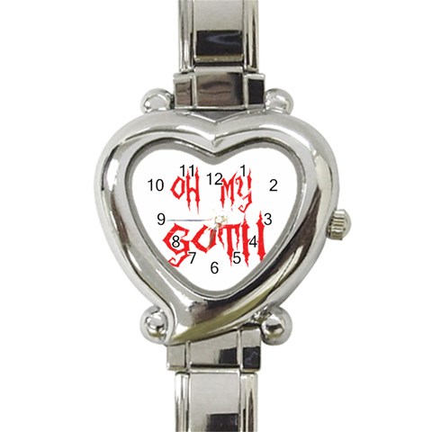 Oh My Goth Heart Italian Charm Watch from ArtsNow.com Front