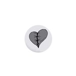 Sewn Up Dark Heart 1  Mini Button