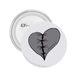 Sewn Up Dark Heart 2.25  Button