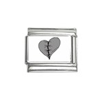 Sewn Up Dark Heart Italian Charm (9mm)