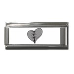 Sewn Up Dark Heart Superlink Italian Charm (9mm)