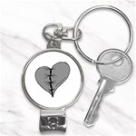 Sewn Up Dark Heart Nail Clippers Key Chain