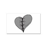 Sewn Up Dark Heart Sticker Rectangular (10 pack)