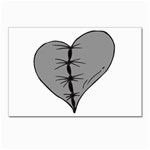 Sewn Up Dark Heart Postcards 5  x 7  (Pkg of 10)