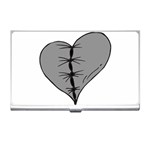 Sewn Up Dark Heart Business Card Holder