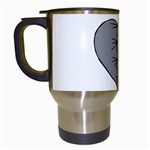 Sewn Up Dark Heart Travel Mug (White)