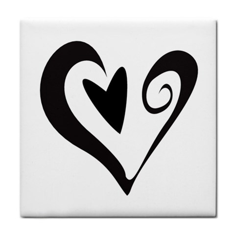Heart Inside a Heart Tile Coaster from ArtsNow.com Front